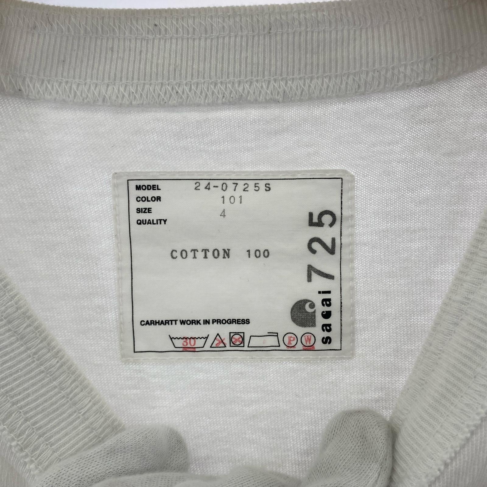 その他トップス sacai Carhartt WIP T-Shirt 24-0725S 白 (4) 4 ホワイト