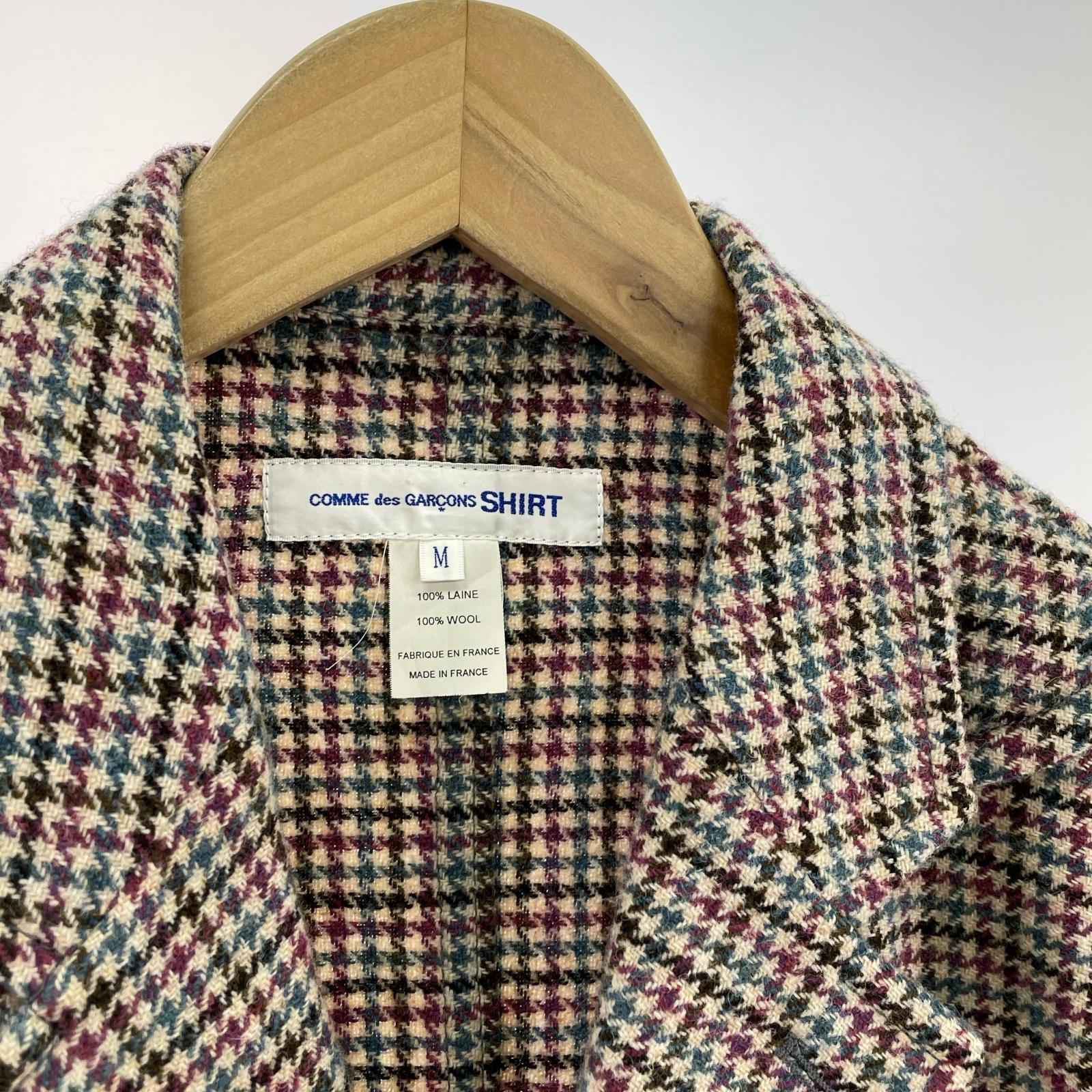 テーラードジャケット wool houndstooth ptrn with workstitch/M M マルチカラー