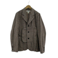 テーラードジャケット wool houndstooth ptrn with workstitch/M M マルチカラー