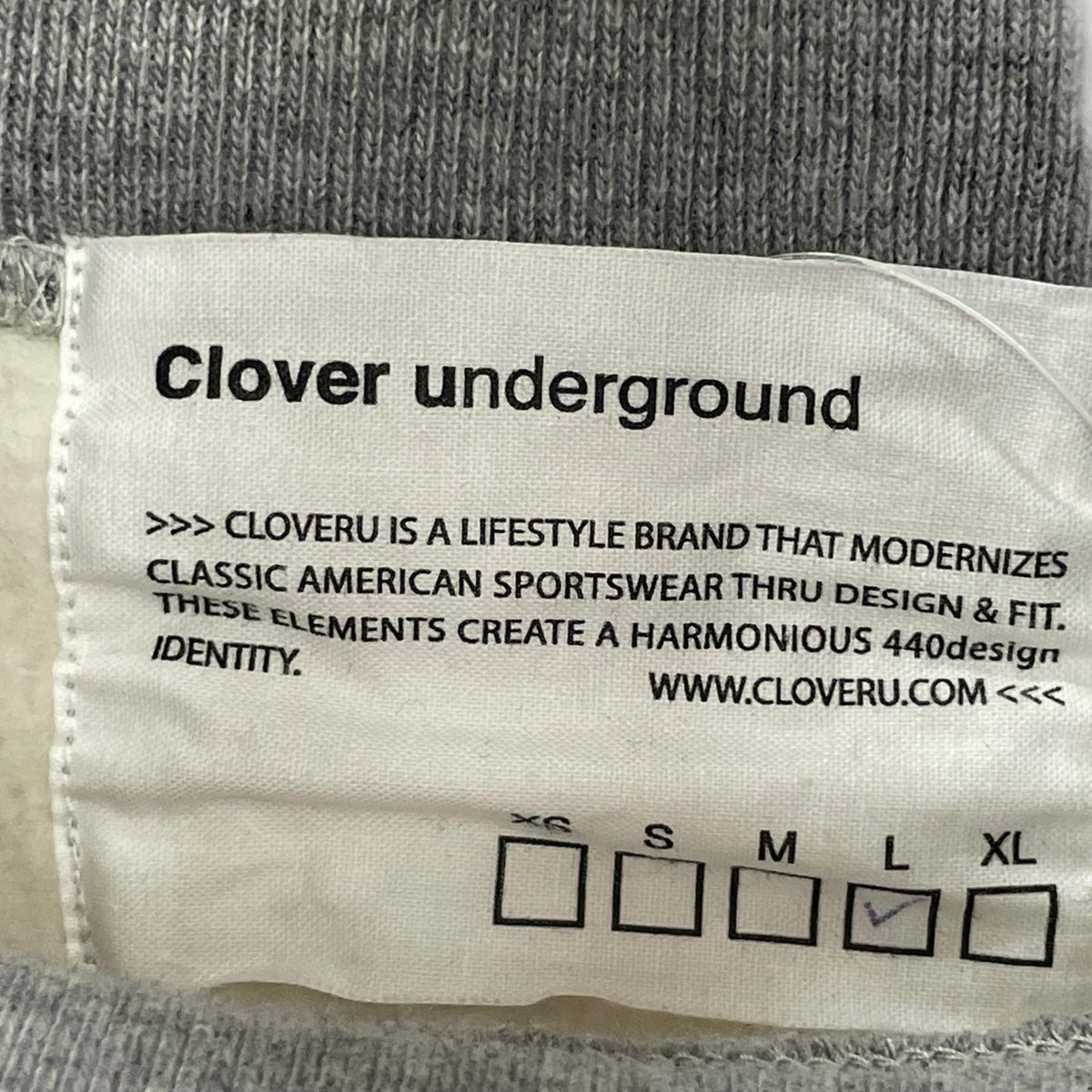 スウェット Cloveru WIDE SWEAT MUJI TURTLE L グレー L グレー