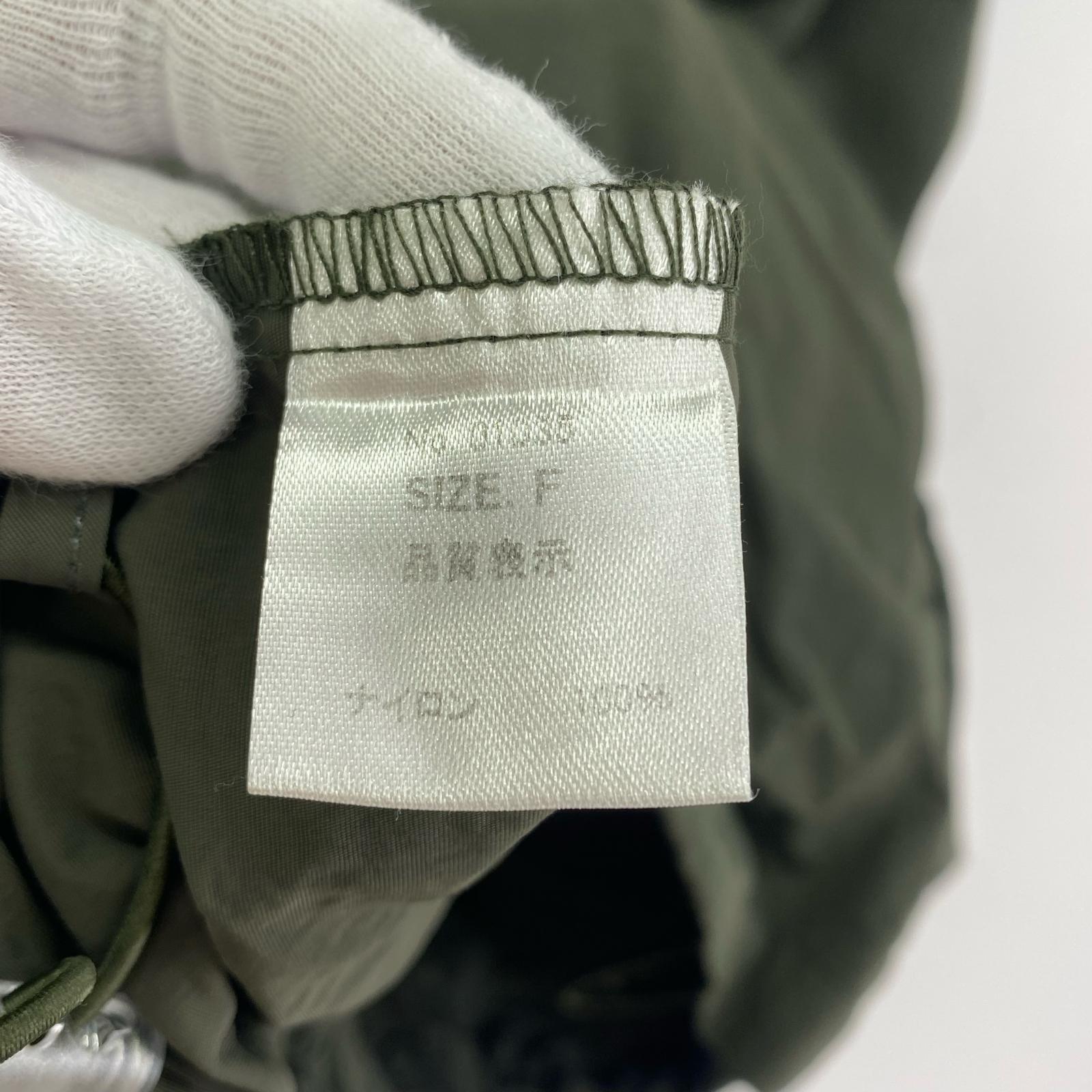 半袖Tシャツ ドローストリングナイロンプルオーバー カーキ フリー