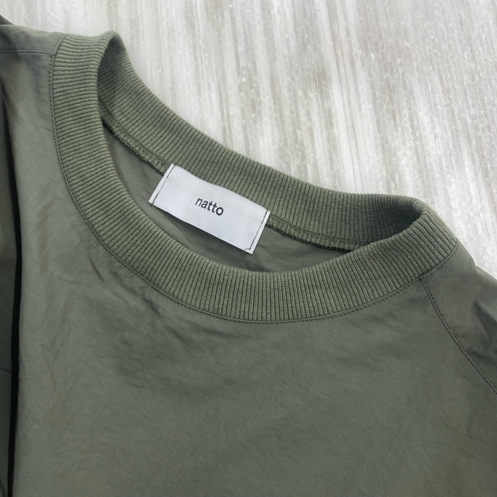 半袖Tシャツ ドローストリングナイロンプルオーバー カーキ フリー