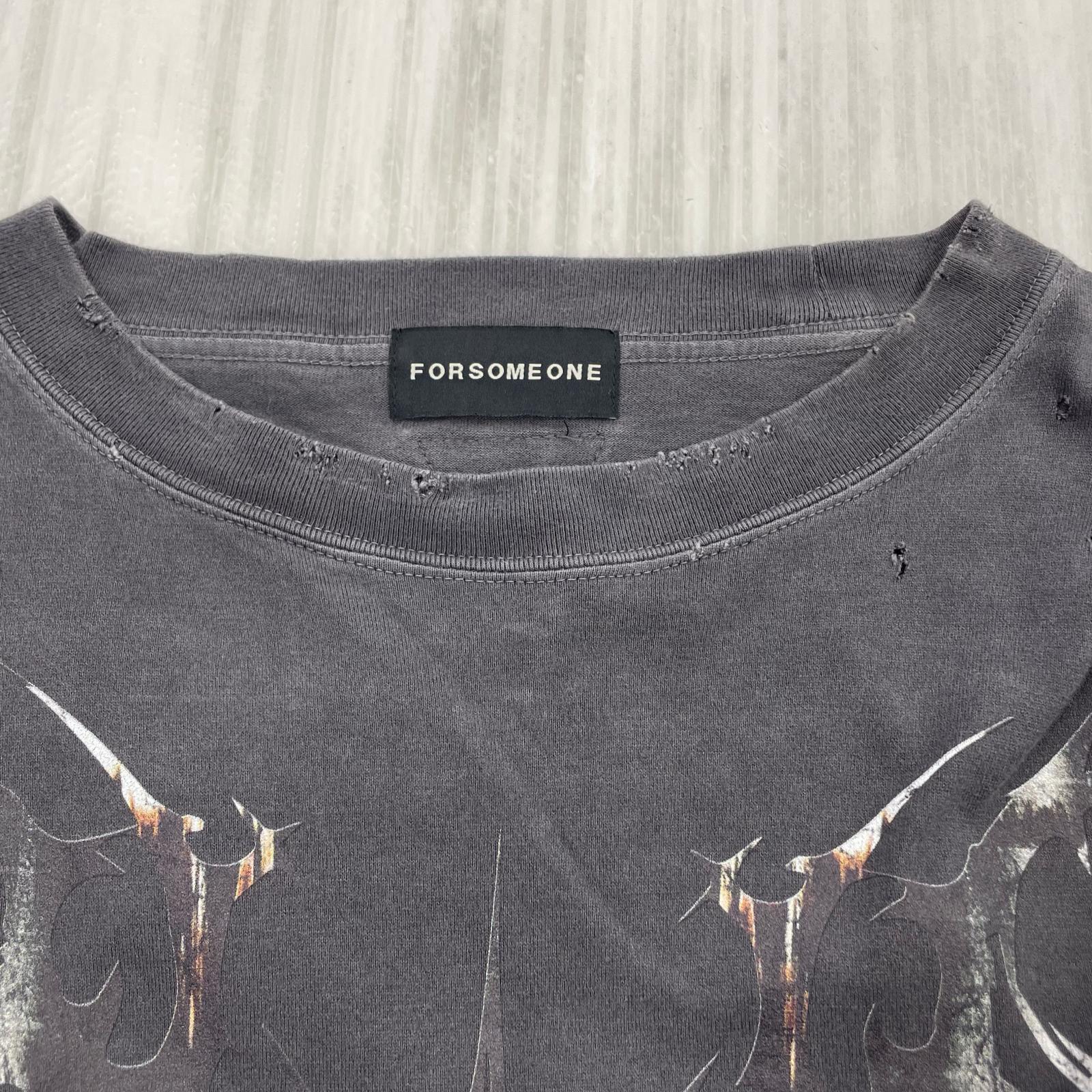 長袖Tシャツ FORSOMEONE フェイクレイヤードtee 46 グレー