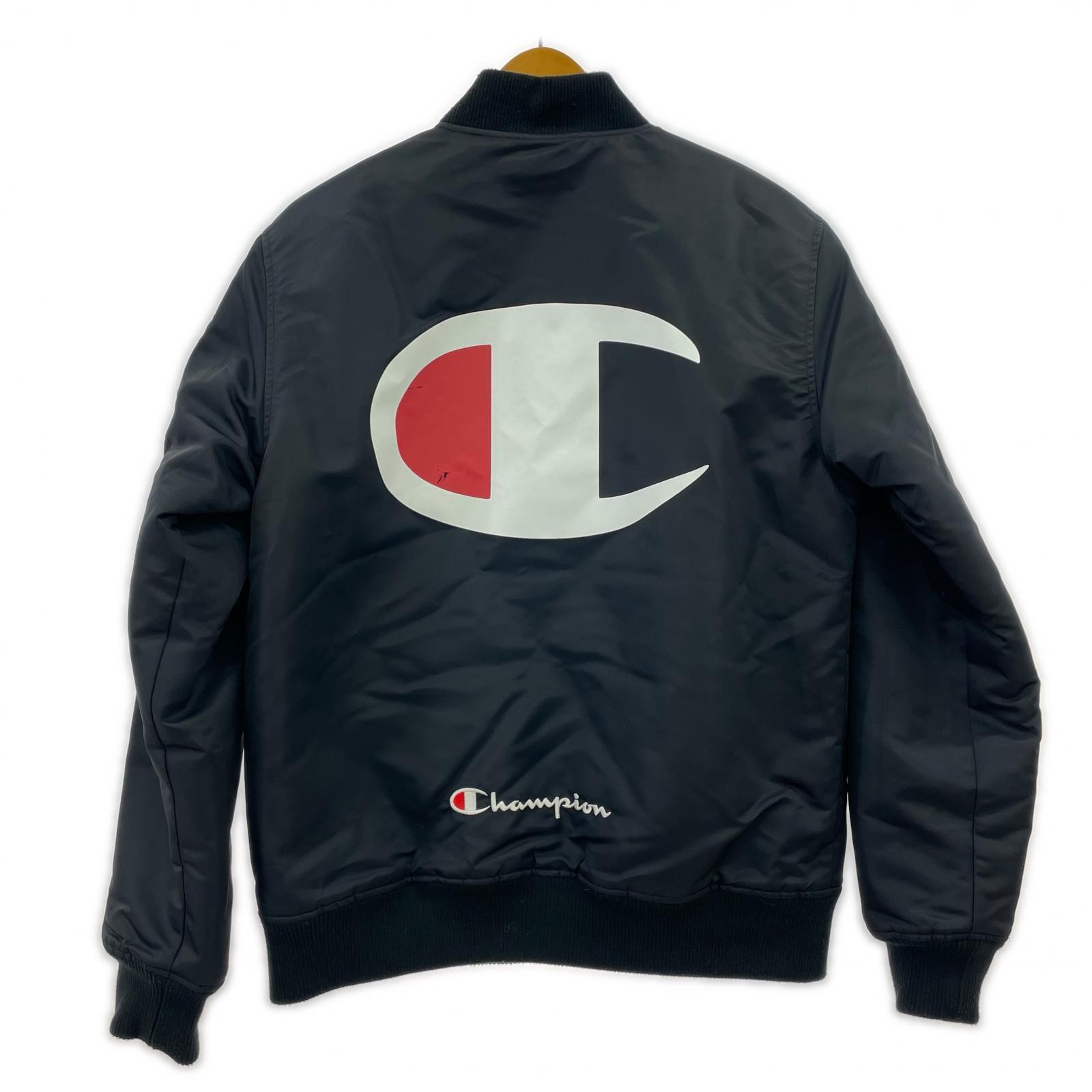 ジャケット ×ATMOS LAB STIN BASEBALL スタジャン 黒 (M) M ブラック