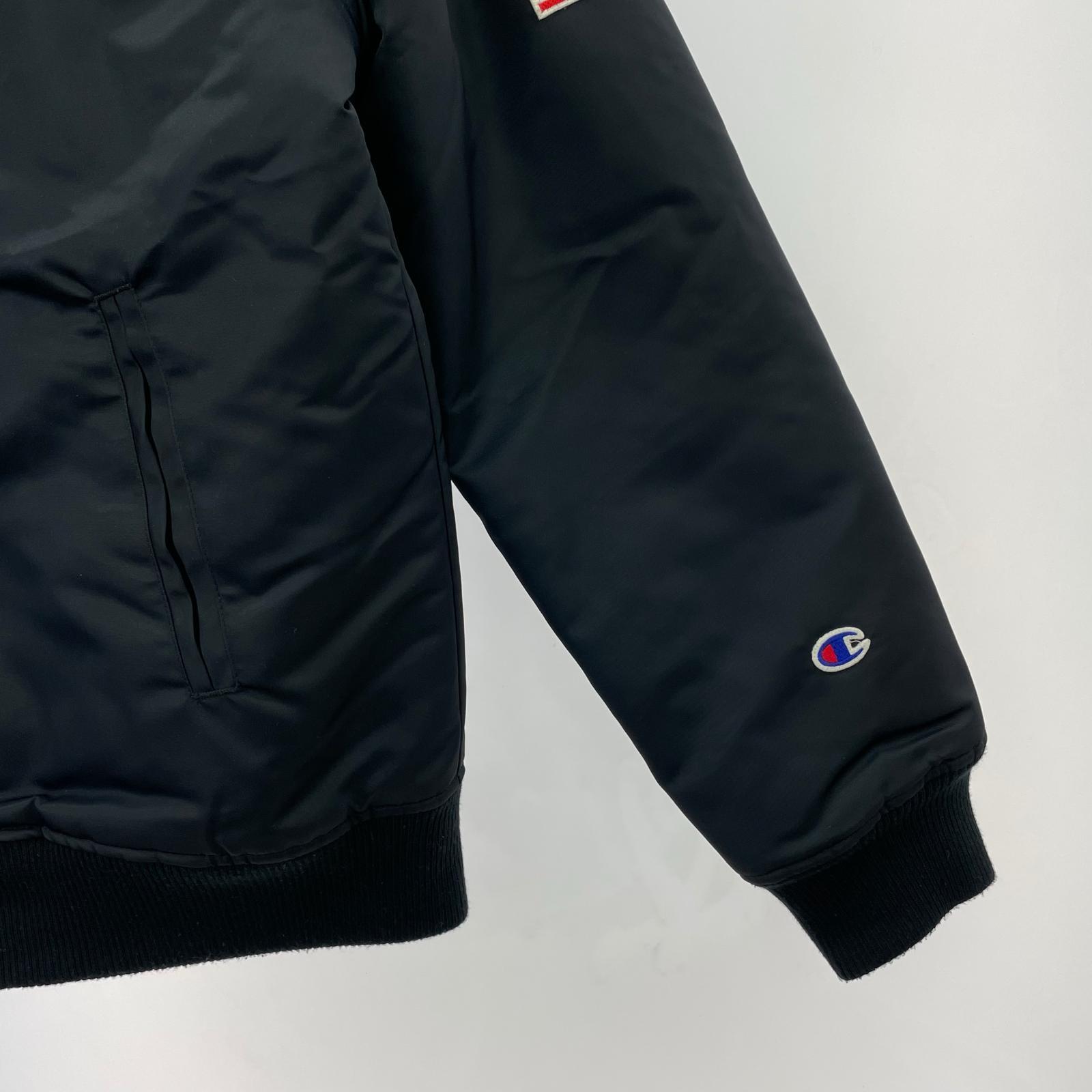 ジャケット ×ATMOS LAB STIN BASEBALL スタジャン 黒 (M) M ブラック