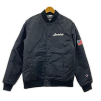 ジャケット ×ATMOS LAB STIN BASEBALL スタジャン 黒 (M) M ブラック