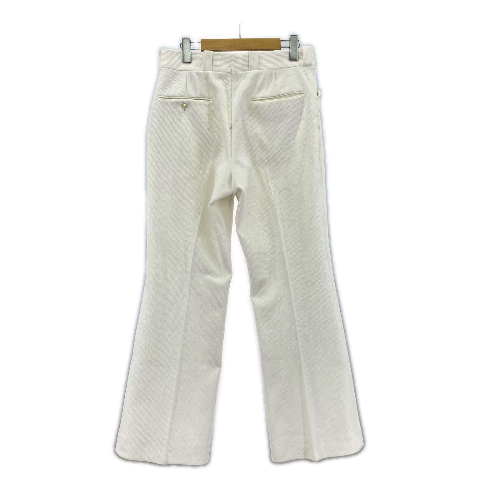 パンツ 70s フレアスラックス 白 ホワイト