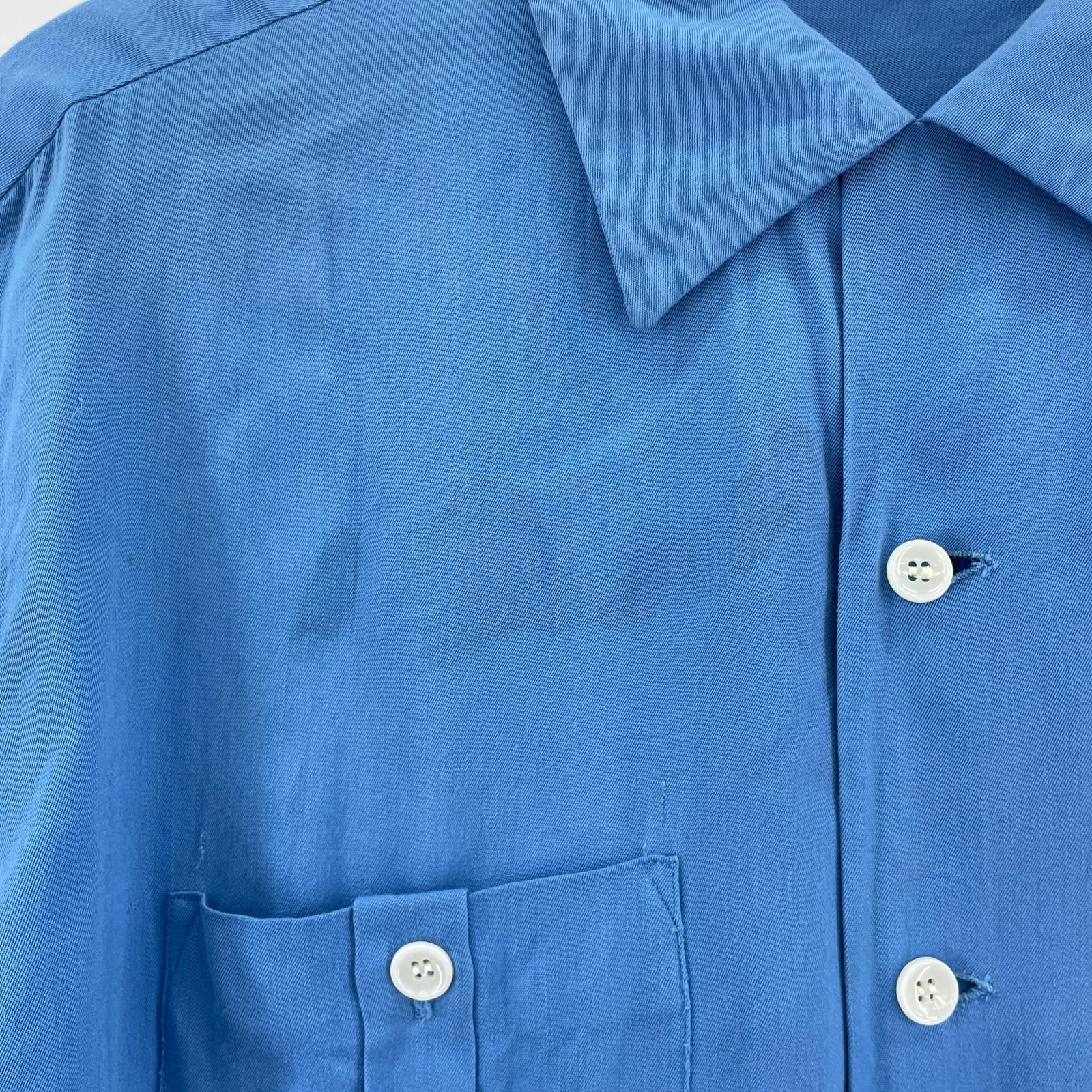 半袖シャツ 50s Hilton LBL ブルー
