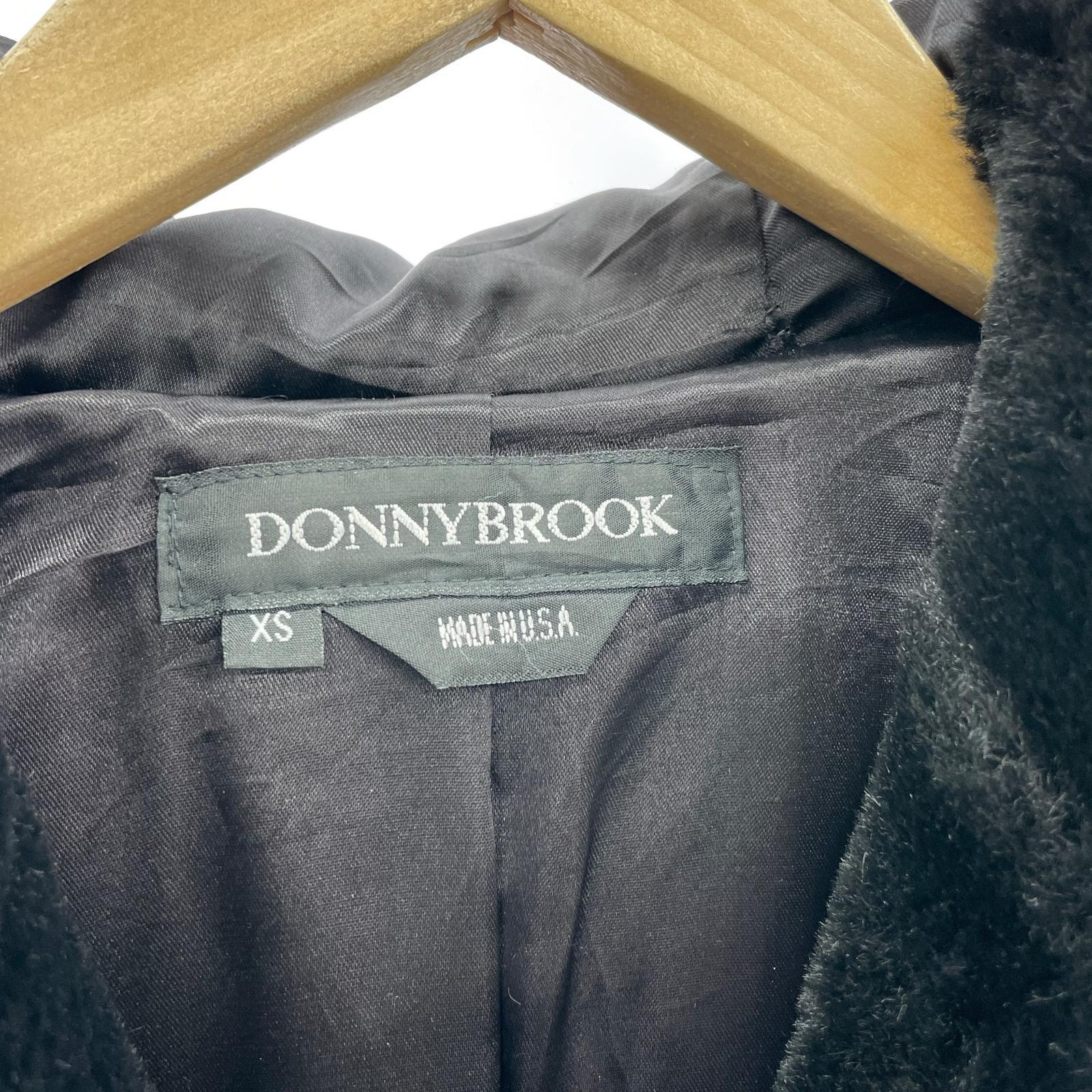 ジャケット DONNYBROOK フェイクファー フード付きコート ブラック