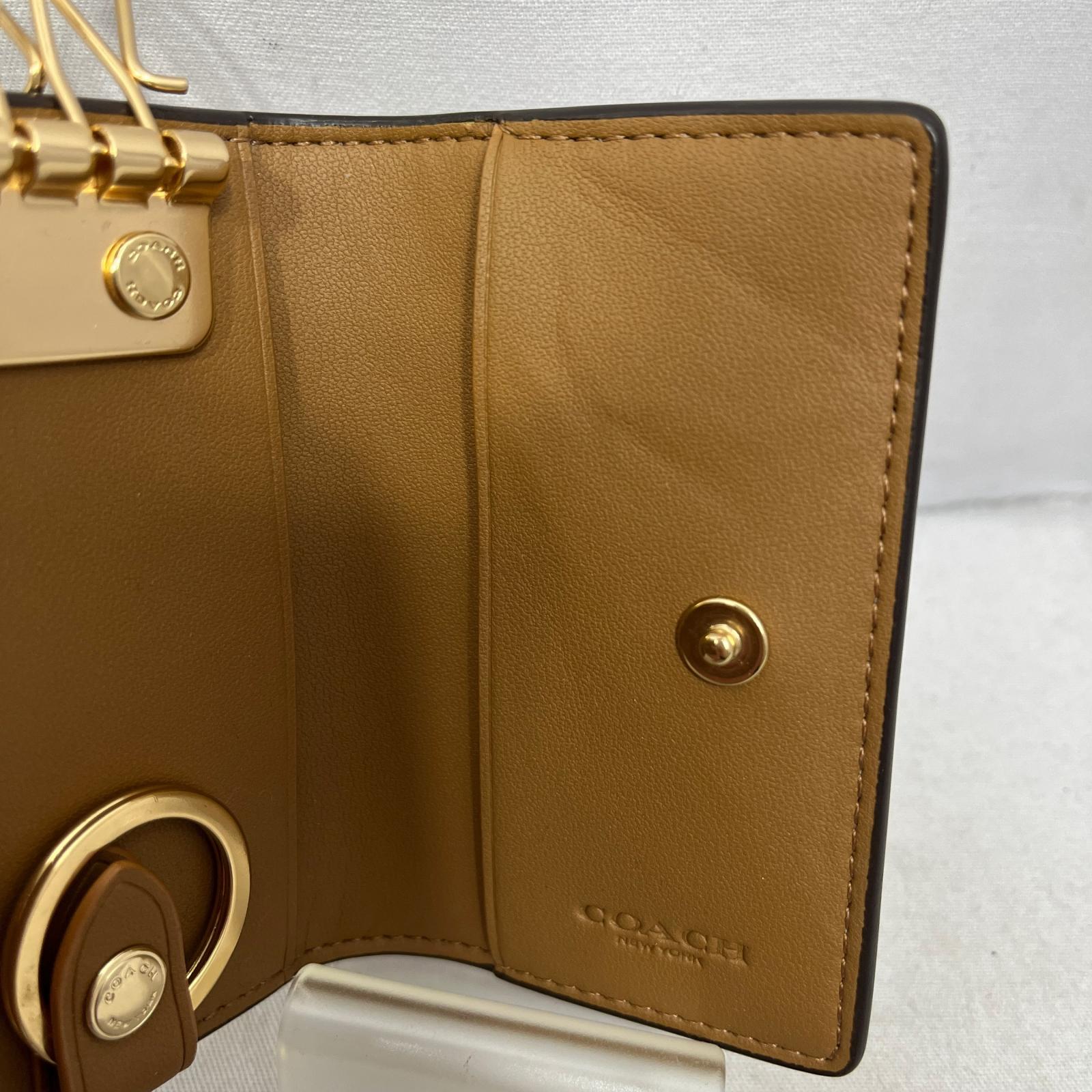COACH 花柄 5連 キーリング付き キーケース