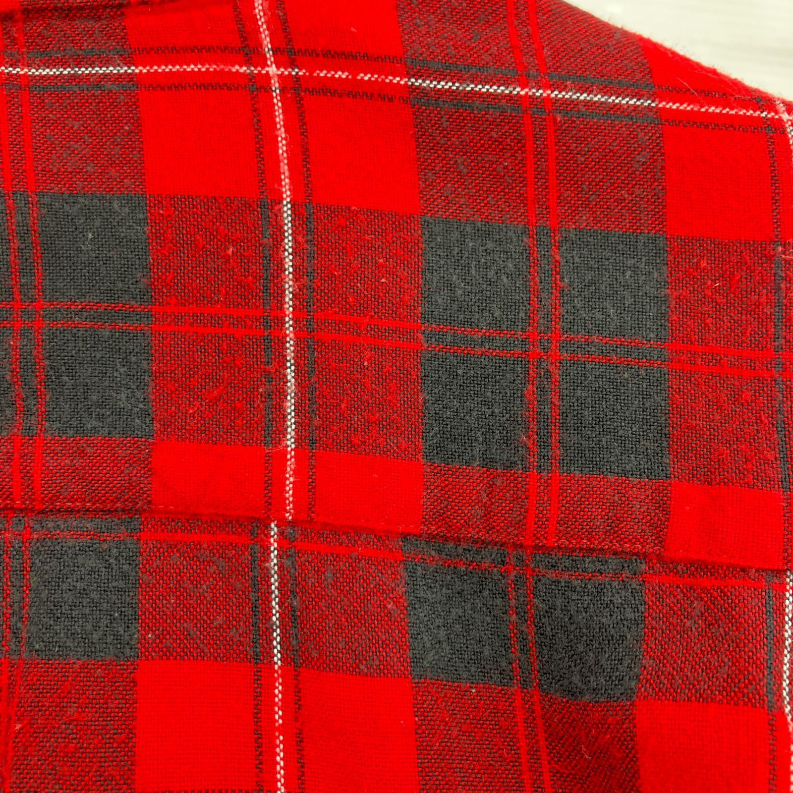 長袖シャツ pennleight GRANELLA レーヨン チェック (S) S レッド
