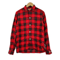 長袖シャツ pennleight GRANELLA レーヨン チェック (S) S レッド