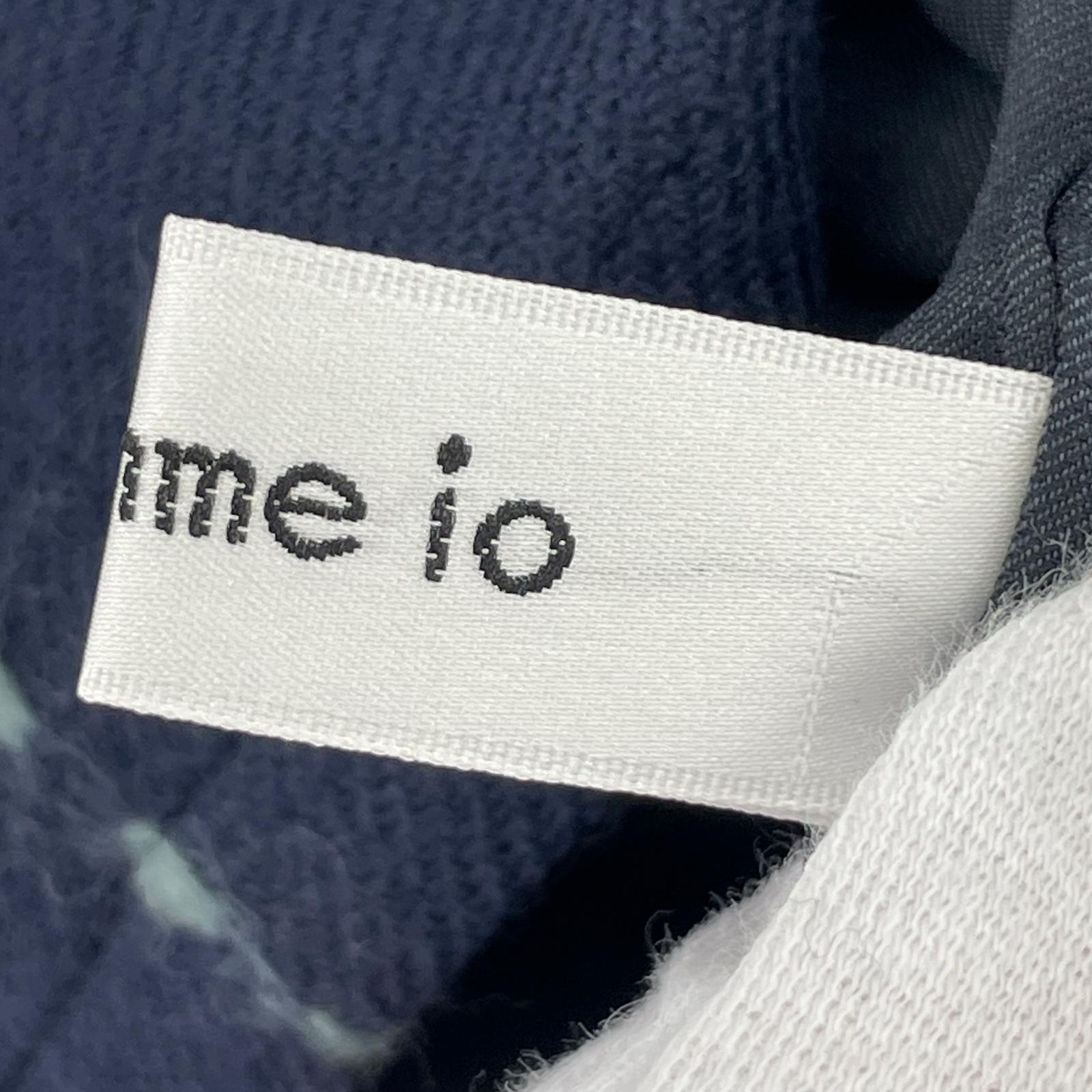 長袖シャツ io comme io 総柄ウールシャツ 紺