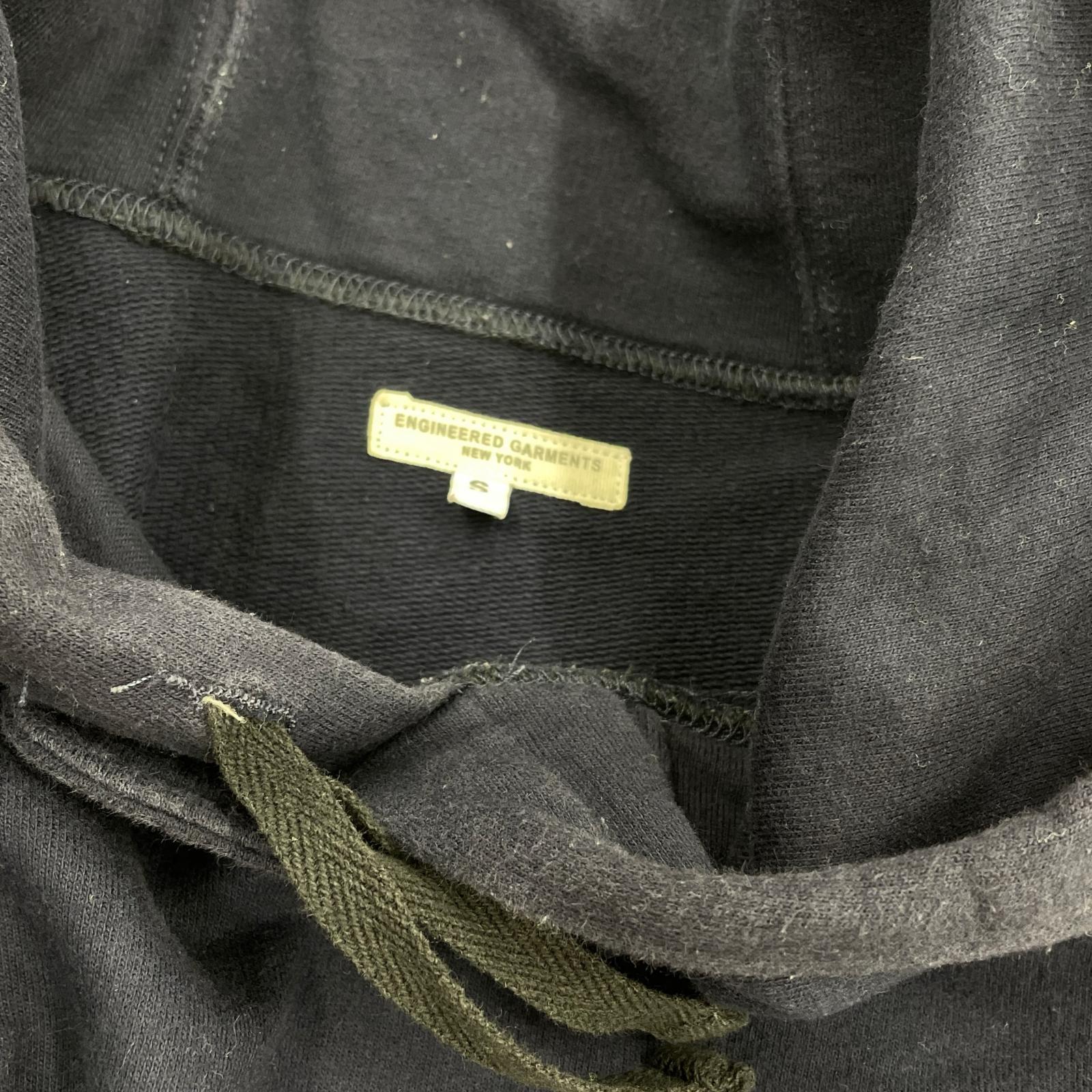 パーカー Engineered Garments S/S sweat pullover hoodie 紺 (S) S ネイビー