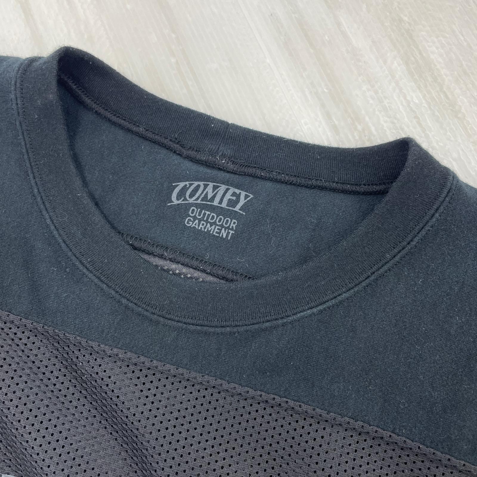 長袖Tシャツ COMFY COG MESH FOOTBALL TEE CMF1801-CS01J 黒 (L) L ブラック