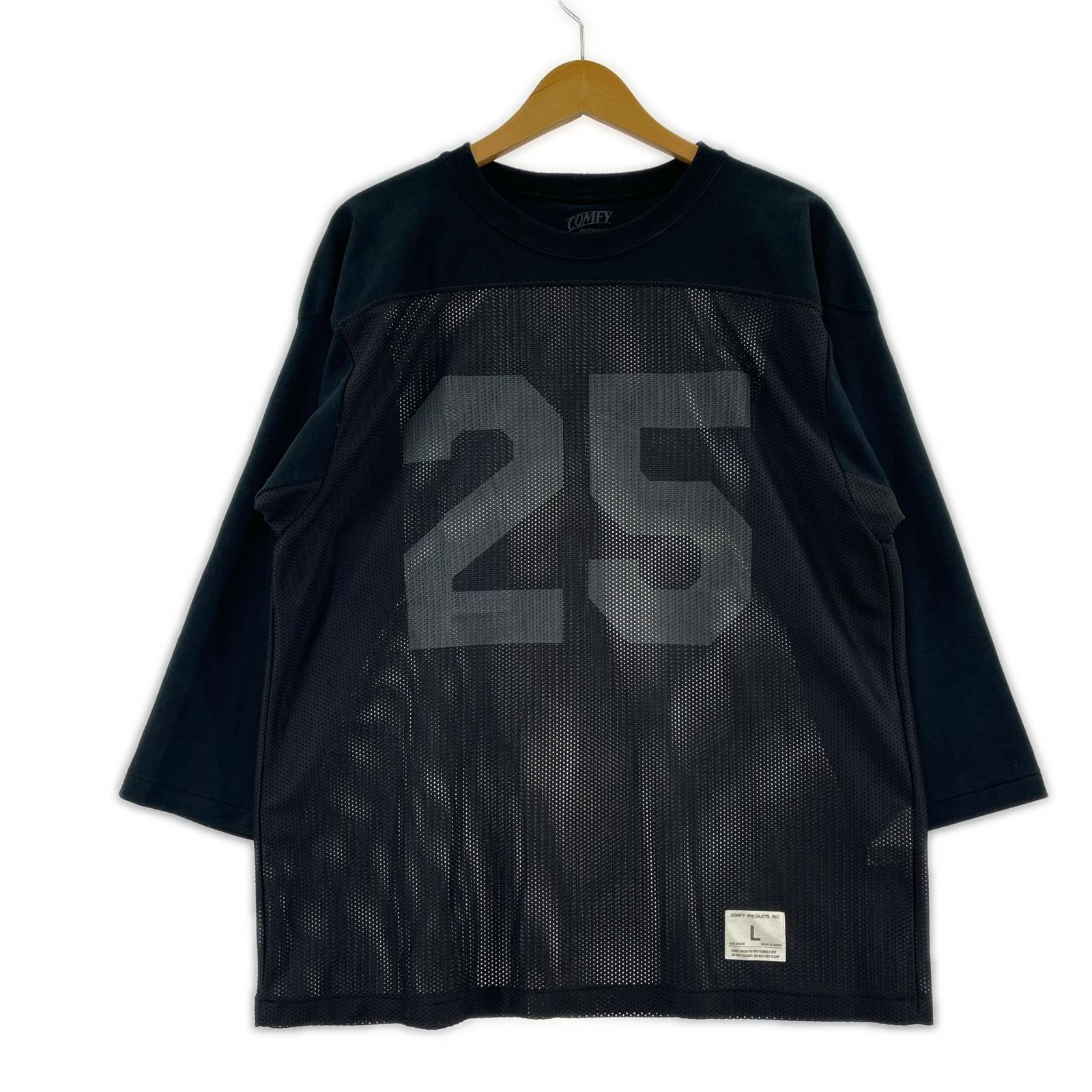 長袖Tシャツ COMFY COG MESH FOOTBALL TEE CMF1801-CS01J 黒 (L) L ブラック
