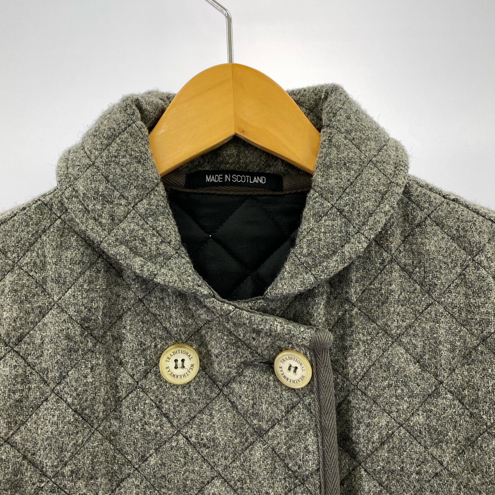 ジャケット scotland製 キルティング 36 グレー