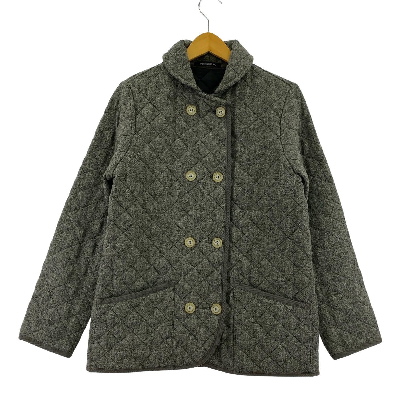 ジャケット scotland製 キルティング 36 グレー