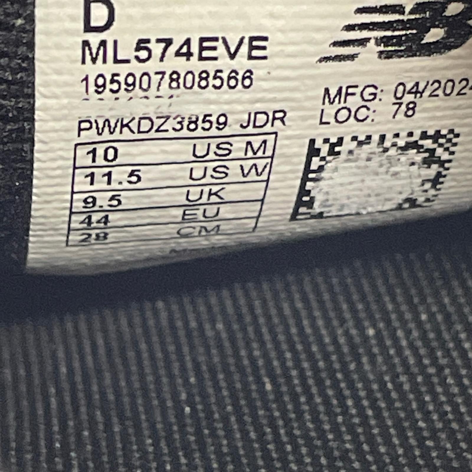 スニーカー ML574EVE (28.0) 28cm (US10 UK9 1/2 EU46) ブラック