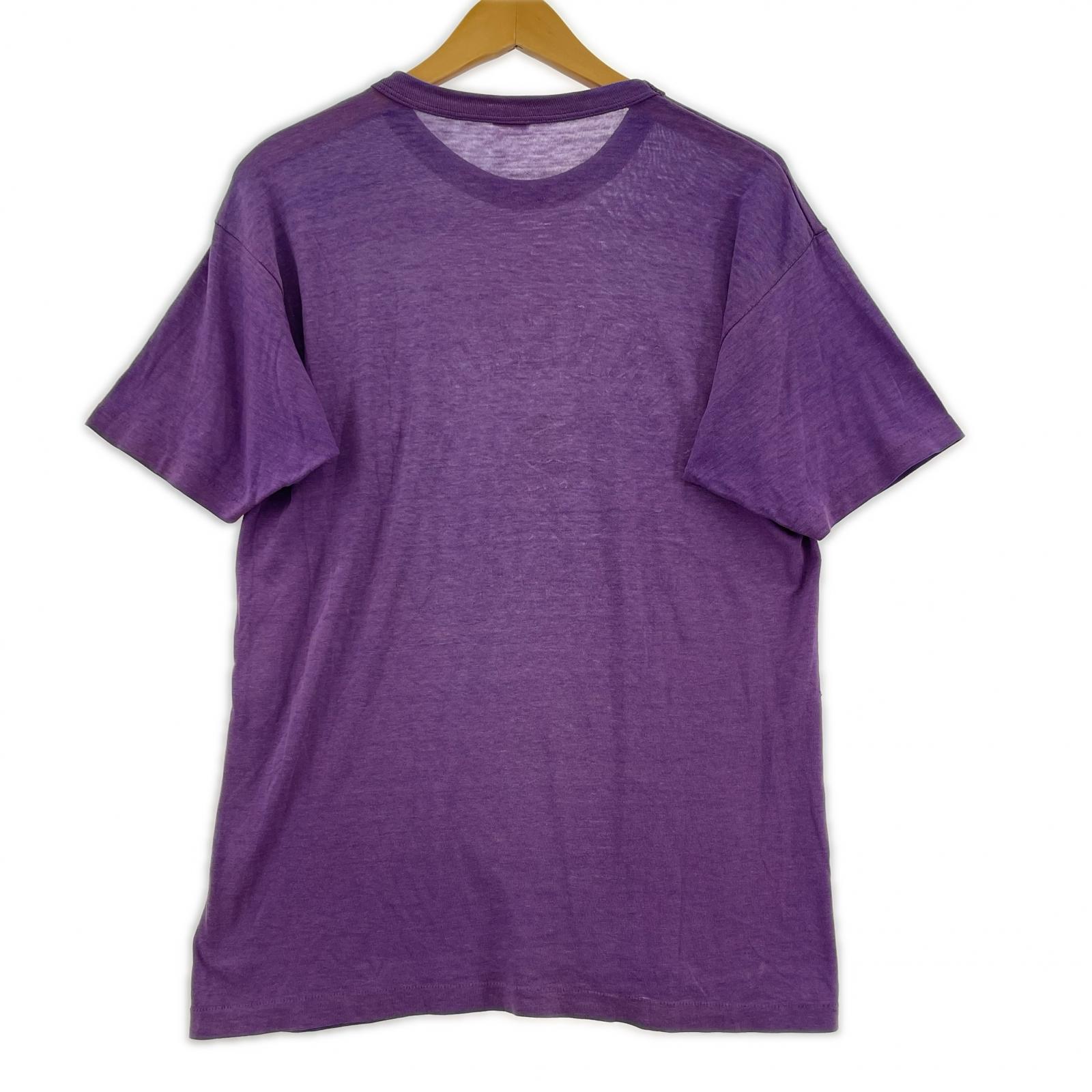 半袖Tシャツ 80s USA製 MINESOTA VIKINGS Tシャツ(L) パープル L パープル