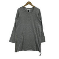 長袖Tシャツ サイドジップロング グレー グレー