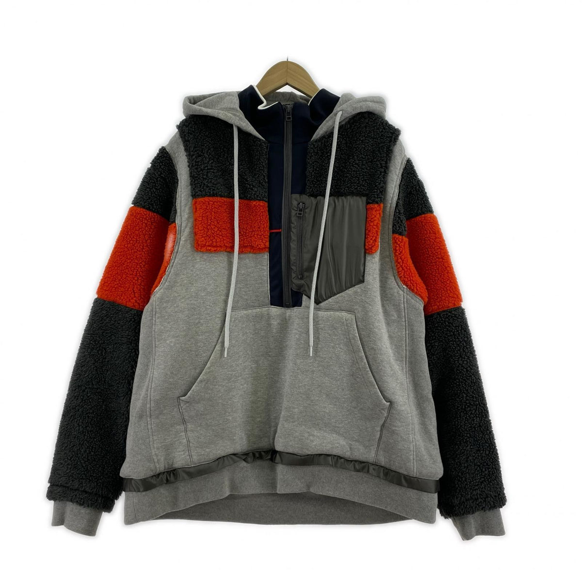 ジャケット ミックス プルオーバージャケット ボア グレー 5