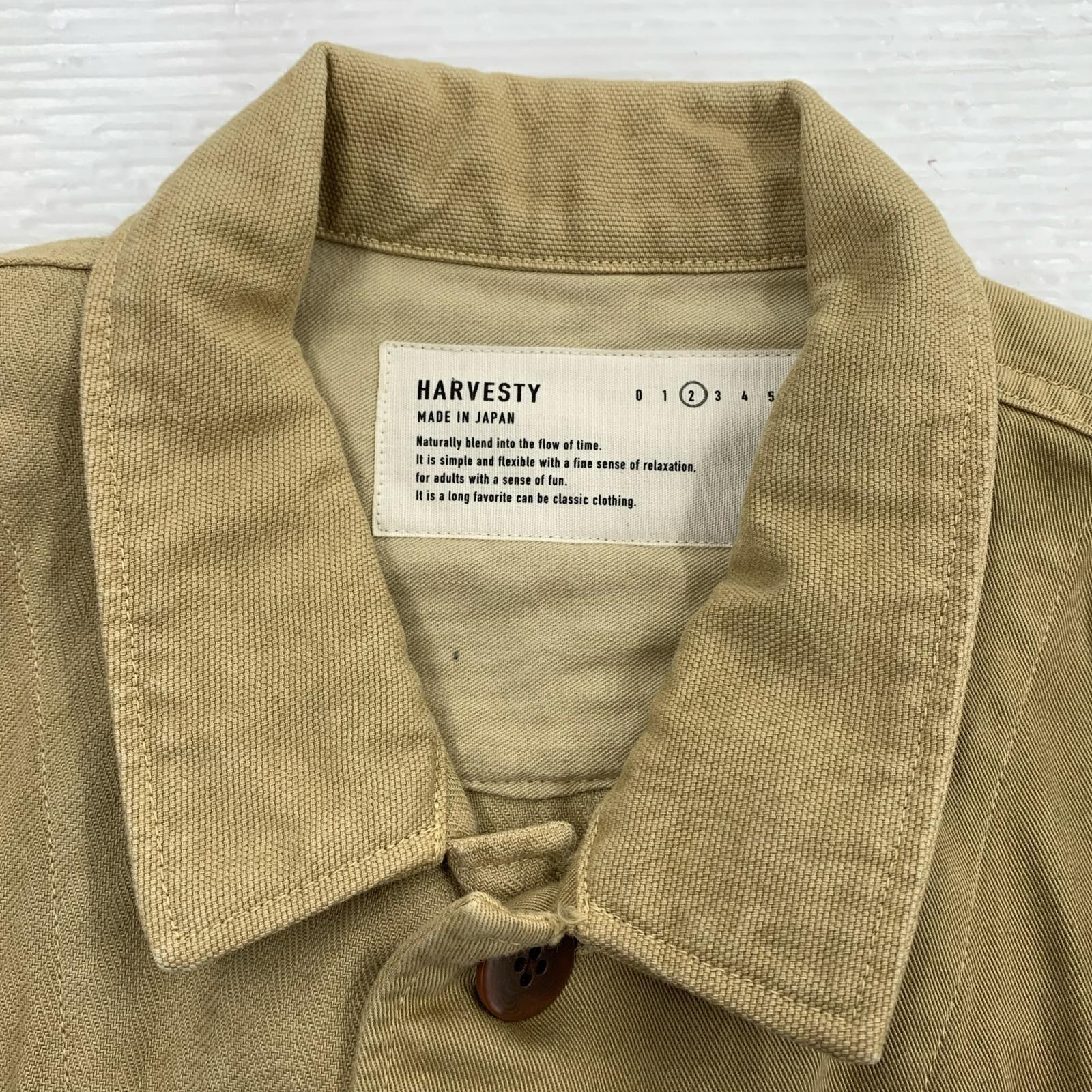 ジャケット HARVESTY ステンカラーコート BEG 2 ベージュ
