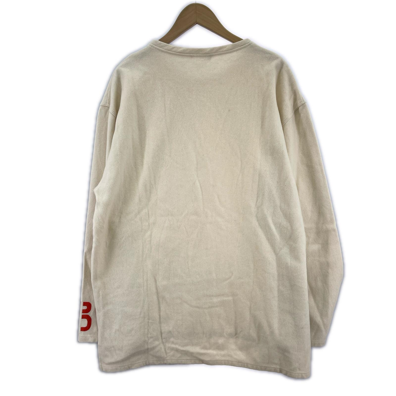 長袖Tシャツ ウール混 (L) L ホワイト