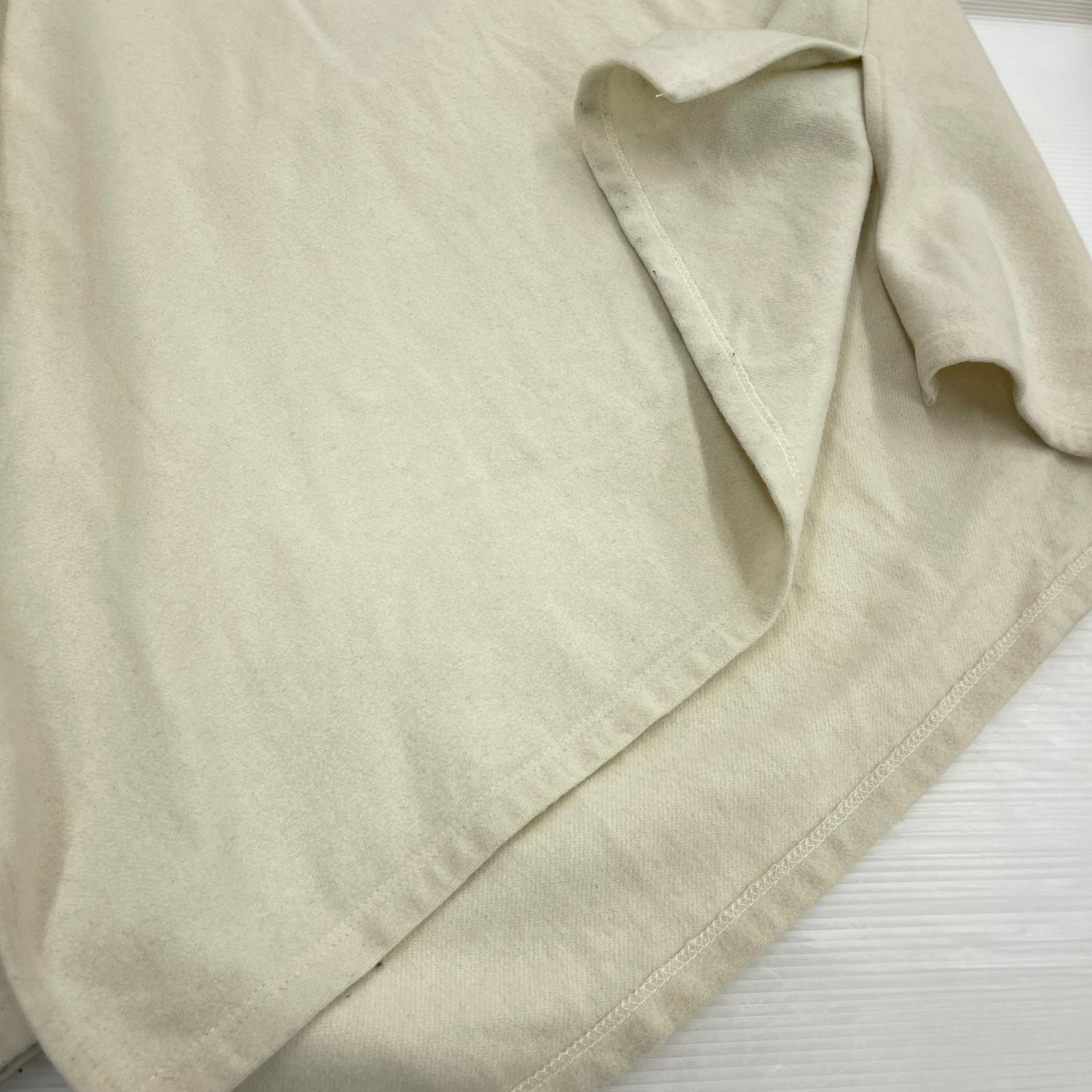 長袖Tシャツ ウール混 (L) L ホワイト