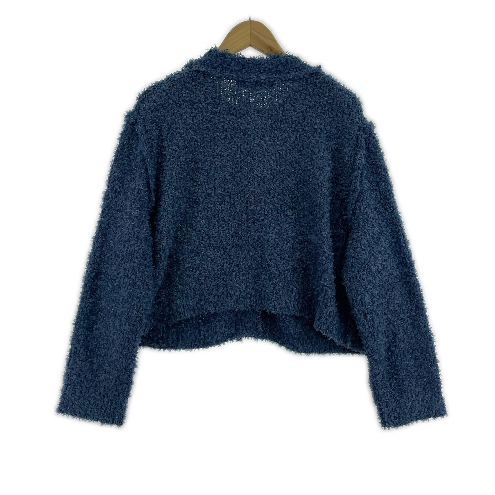 ジャケット ツィーヂニット カーディガン ブルー フリー