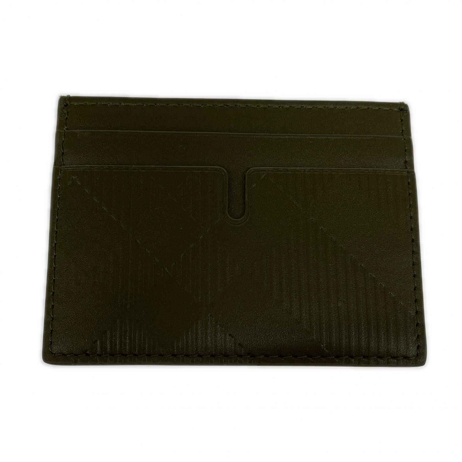 その他アクセサリー エンボスチェックカードケース ブラウン