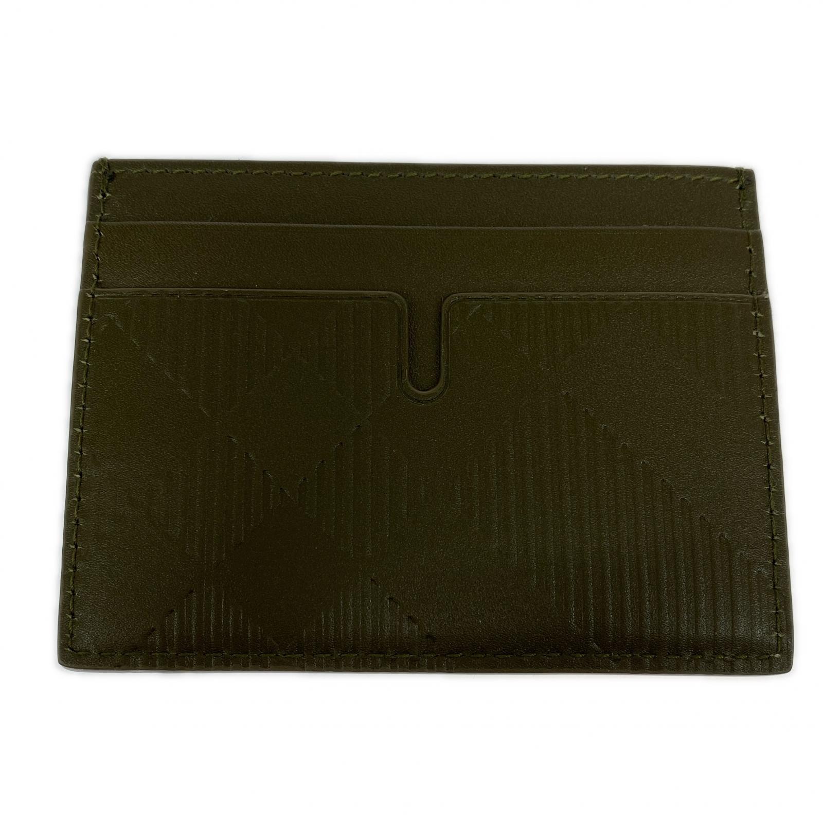 その他アクセサリー エンボスチェックカードケース ブラウン