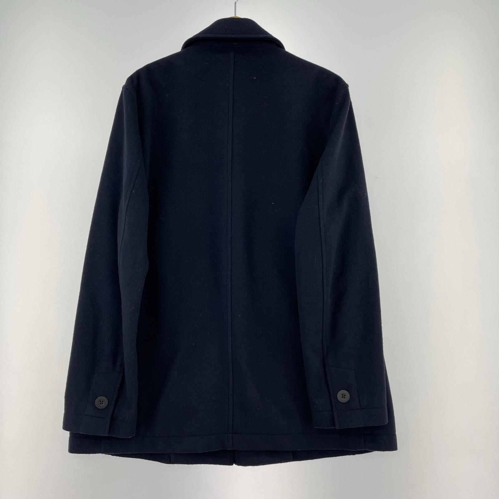 ジャケット カシミヤ混ウールコート 48 ネイビー