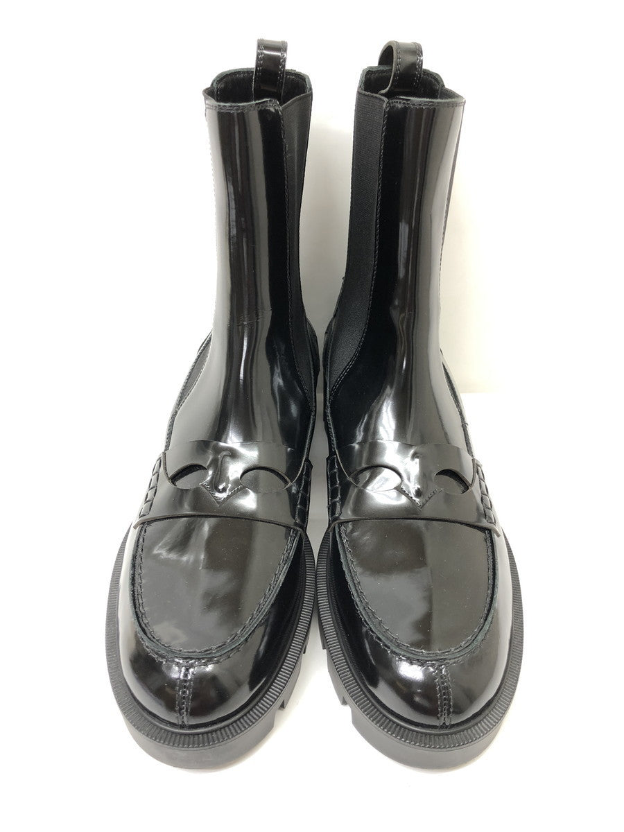 Christian Louboutin エナメルサイドゴアブーツ 黒