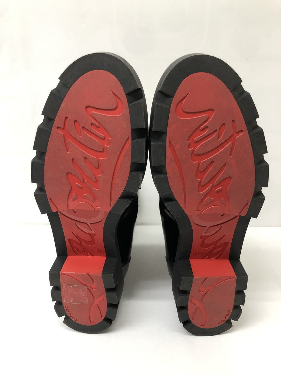 Christian Louboutin エナメルサイドゴアブーツ 黒