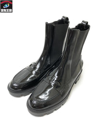 Christian Louboutin エナメルサイドゴアブーツ 黒
