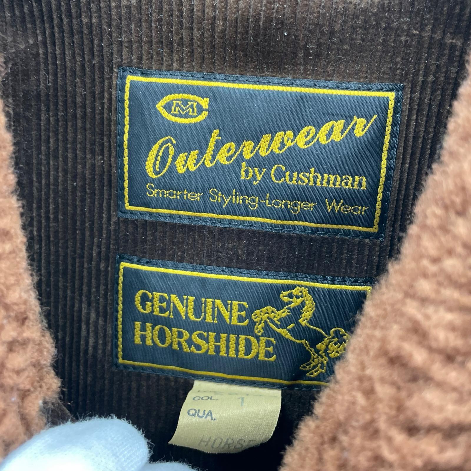 ジャケット CUSHMAN ホースハイド グリズリージャケット XL ブラウン ブラウン