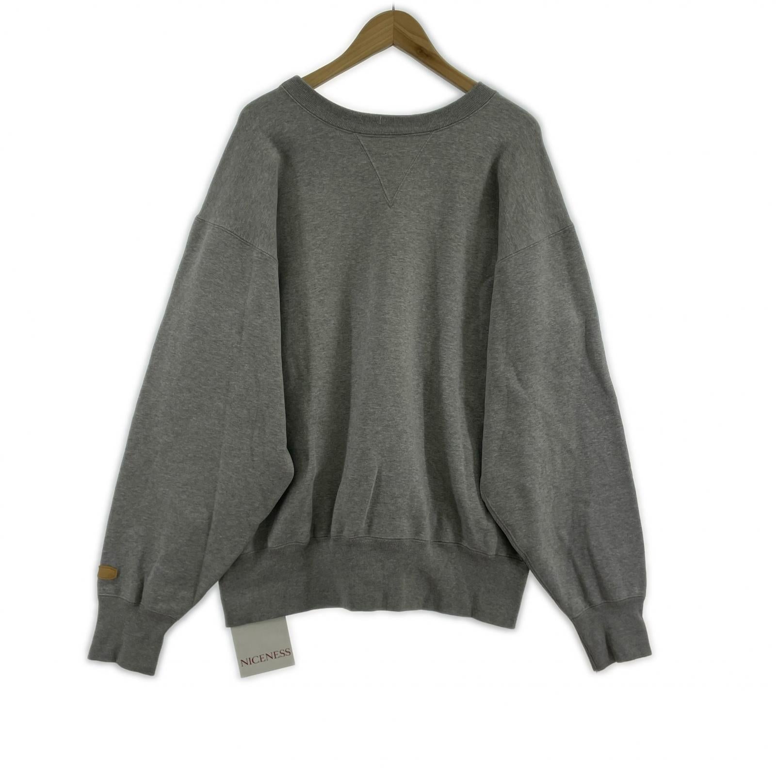 スウェット NICENESS 25SS FREEMAN 善悪の区別ゼウス プリント クルーネックスウェット M グレー M グレー