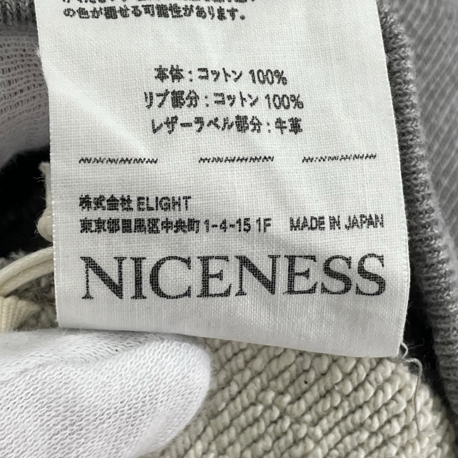 スウェット NICENESS 25SS FREEMAN 善悪の区別ゼウス プリント クルーネックスウェット M グレー M グレー