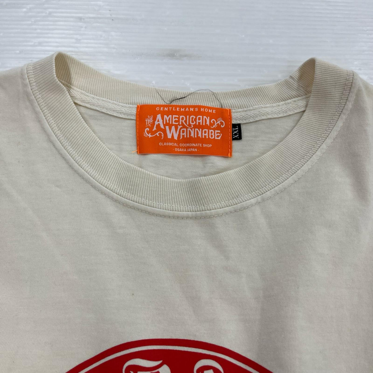 半袖Tシャツ AMERICAN WANNABE Tee ベージュ (XXL) ベージュ