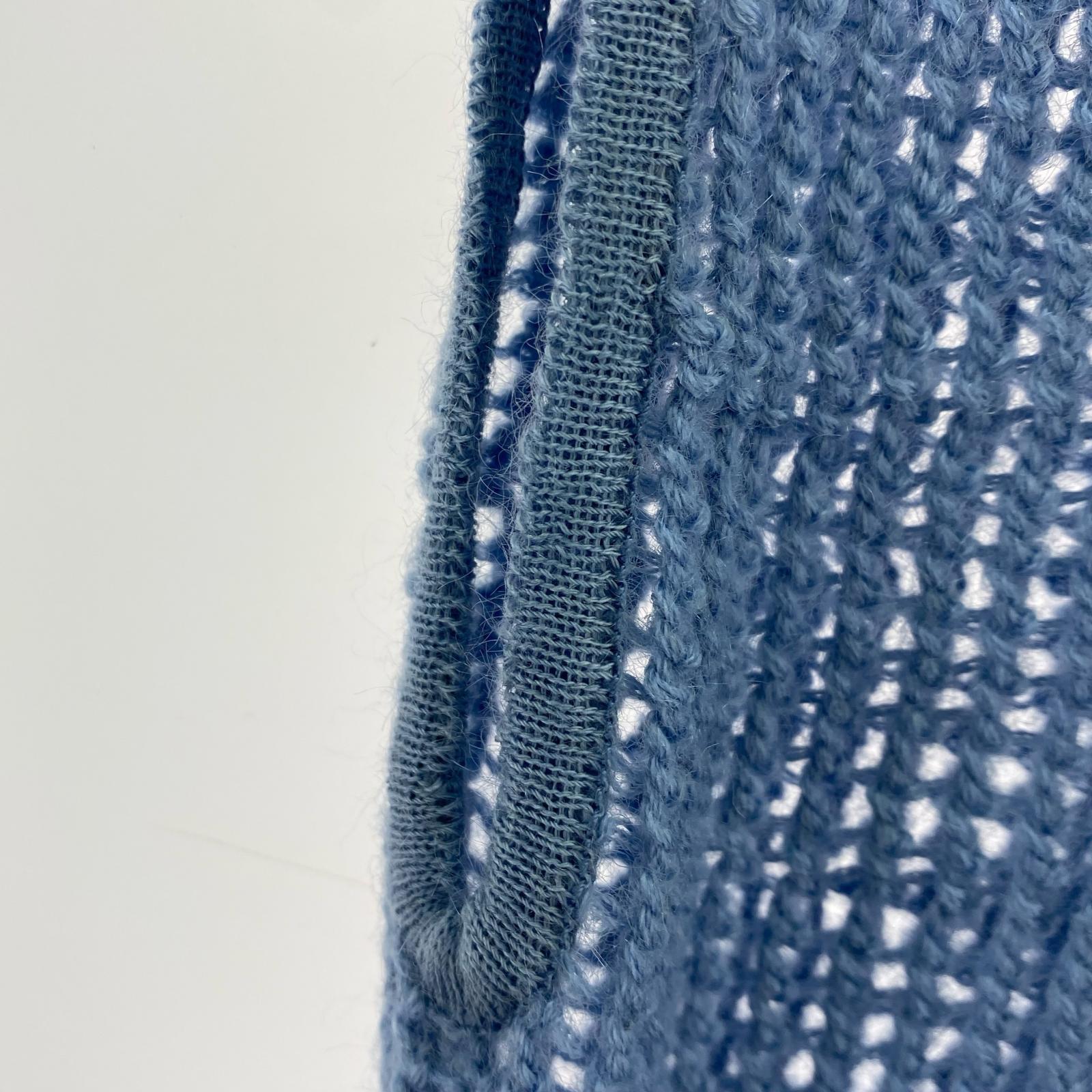 ワンピース MOHAIR WOOL MESH KNIT OP 0 サックスブルー 0