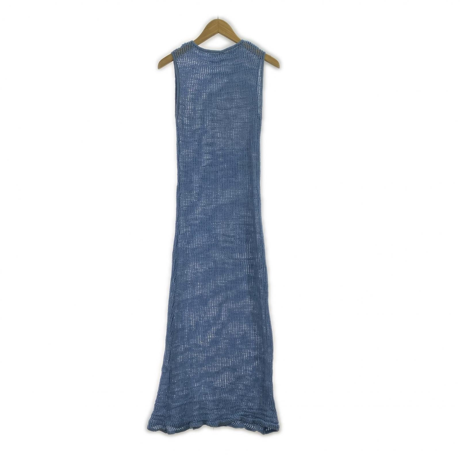 ワンピース MOHAIR WOOL MESH KNIT OP 0 サックスブルー 0