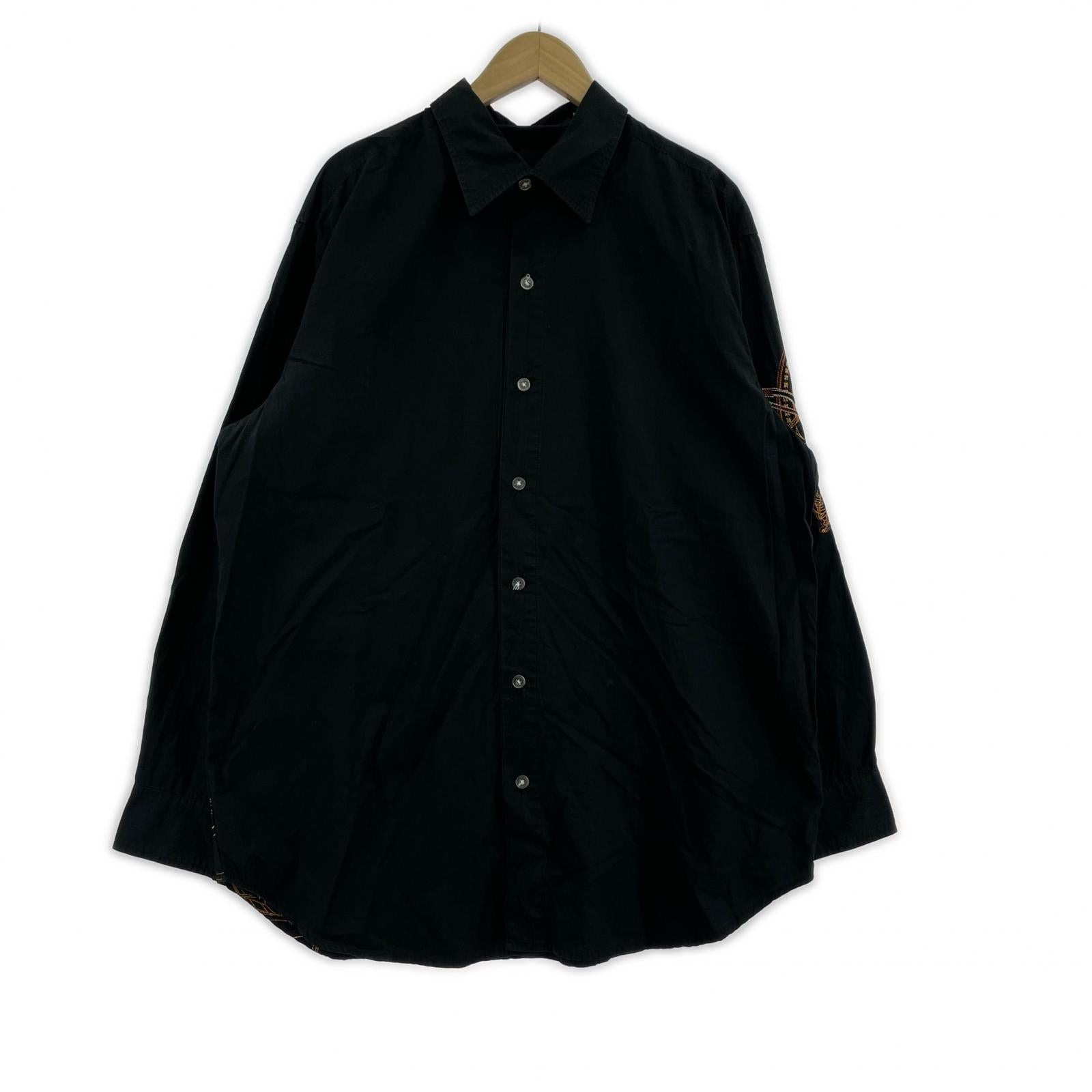 長袖シャツ Pelle Pelle インディアン刺繍シャツ/L L ブラック