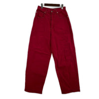 デニムパンツ cross colours バギーデニム RED レッド