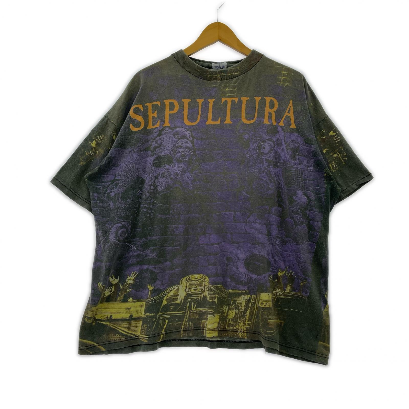半袖Tシャツ 90s SEPULTURA グリーン