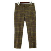 その他ボトムス AURALEE WOOL SERGE CHECK NARROW SLACKS 4 4 ブラウン