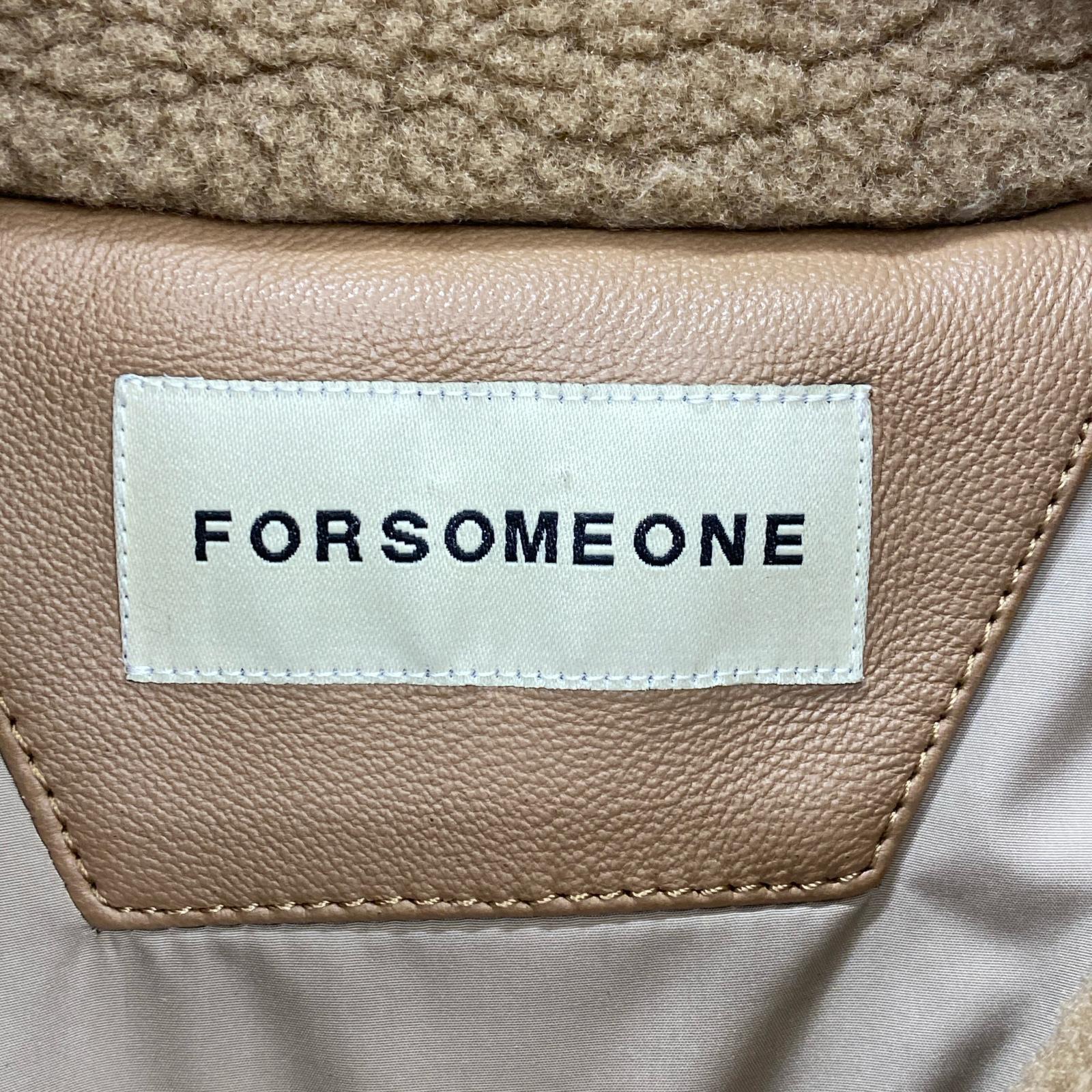 ダウンジャケット FORSOMEONE 21AW 切替ダウンジャケット ベージュ