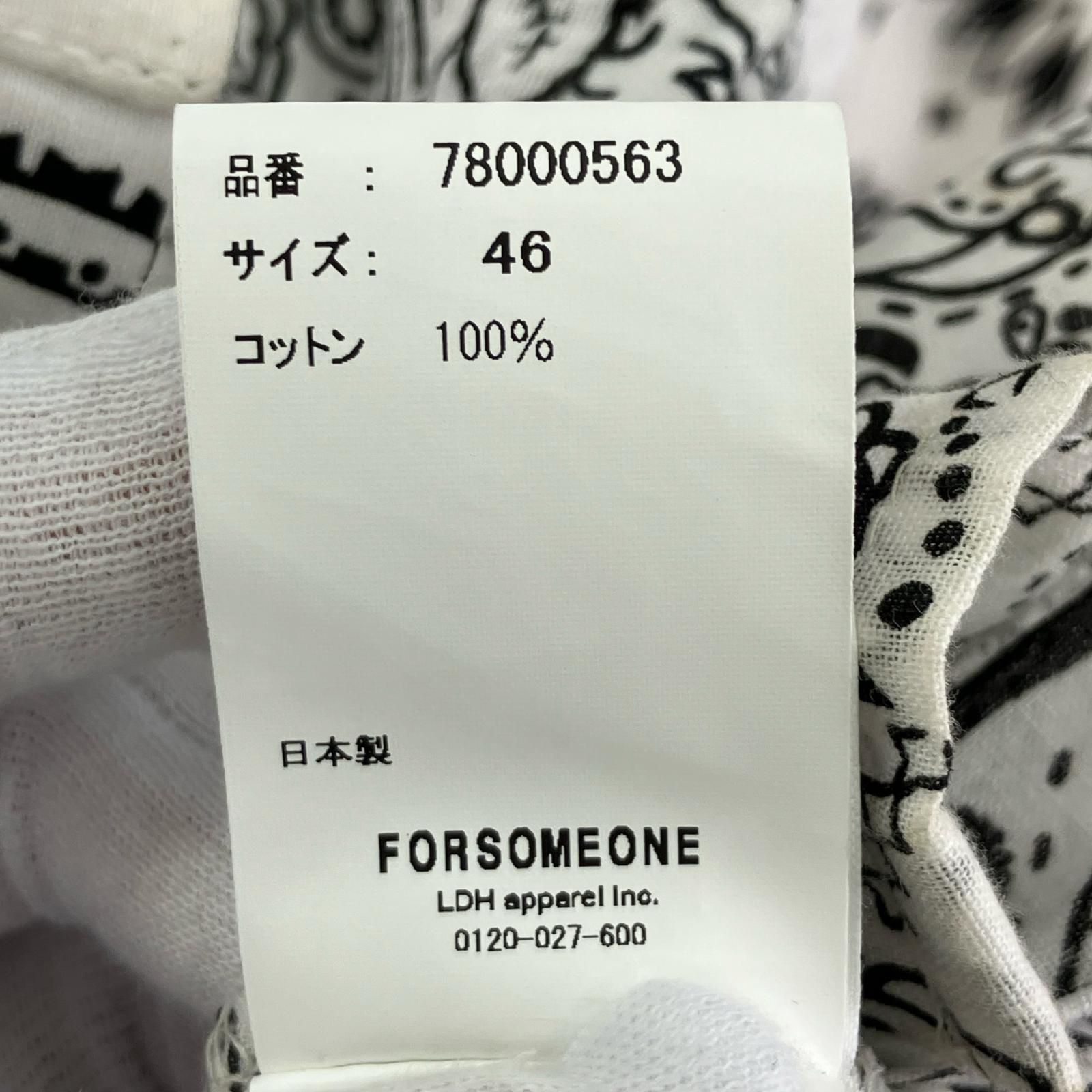 長袖シャツ FORSOMEONE クレイジーペイズリーLSシャツ 46
