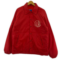 ジャケット champion usa製 コーチジャケット 赤 M