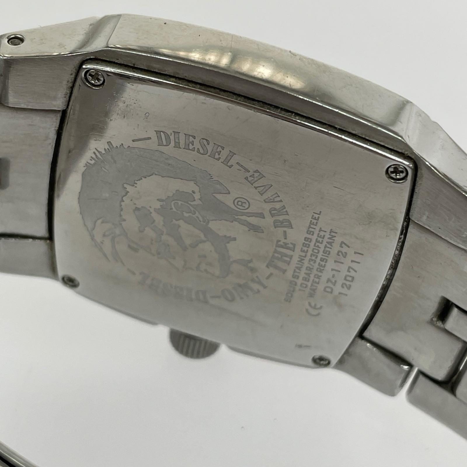 腕時計 DZ-1127 クォーツ アナログ 黒銀 ステンレス シルバー